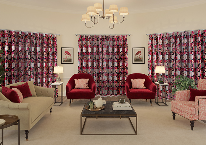 Faded Glamour, Fairground Black - Made To Measure Curtains - Image 15